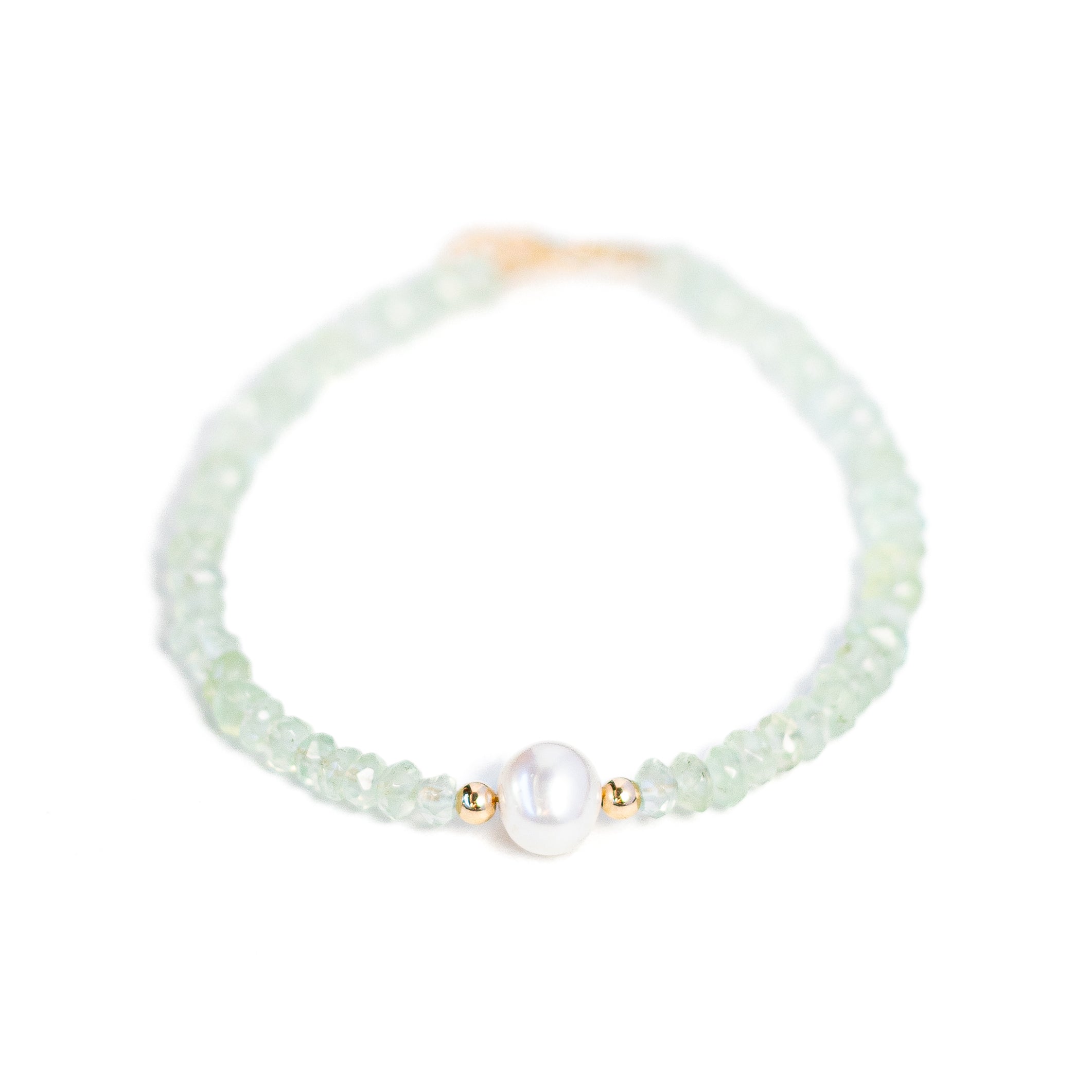 Pearl & Prehnite Bracelet