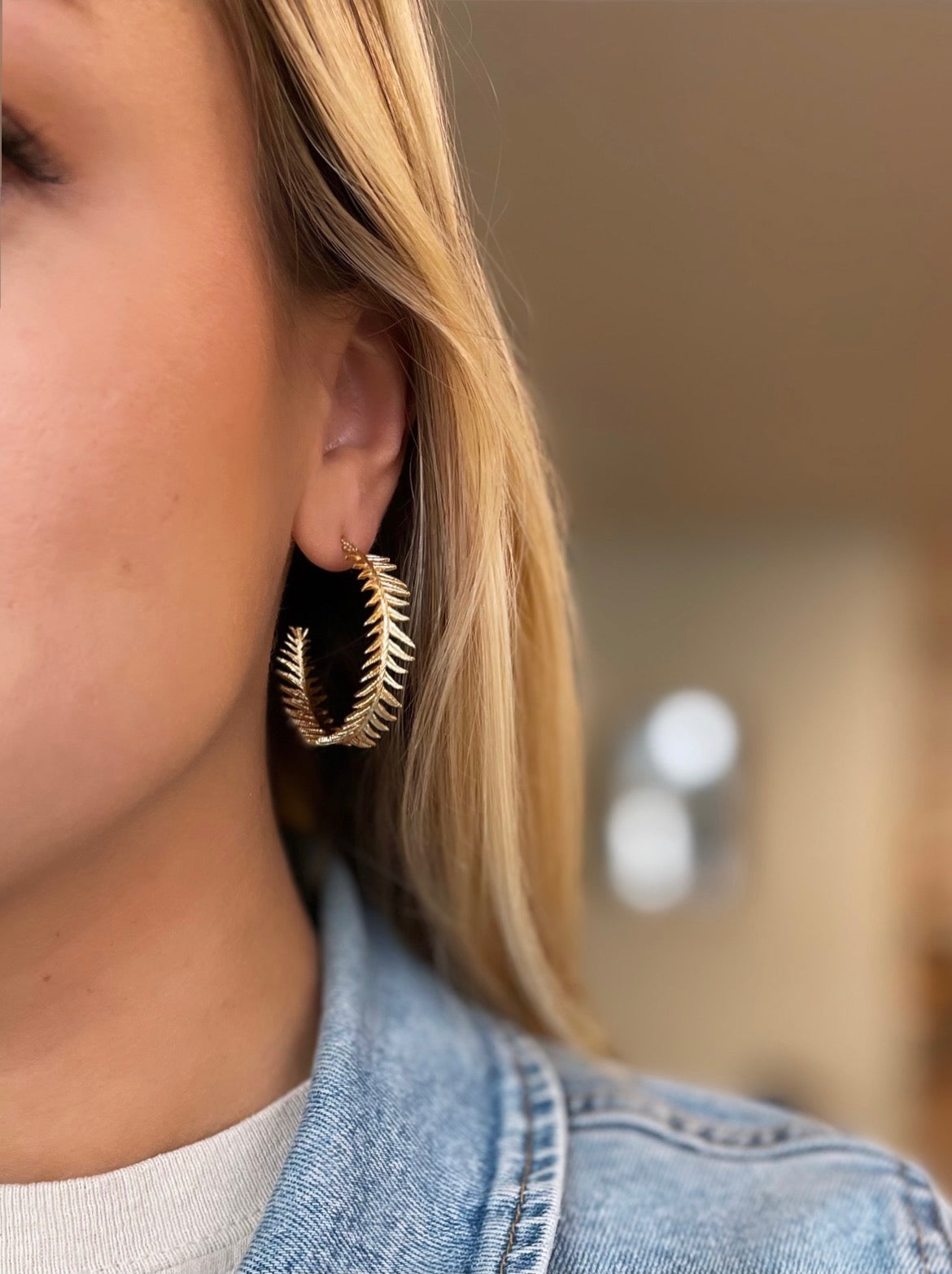 Gold Plated Feather Hoop Earrings – Dee Ruel Jewelry
