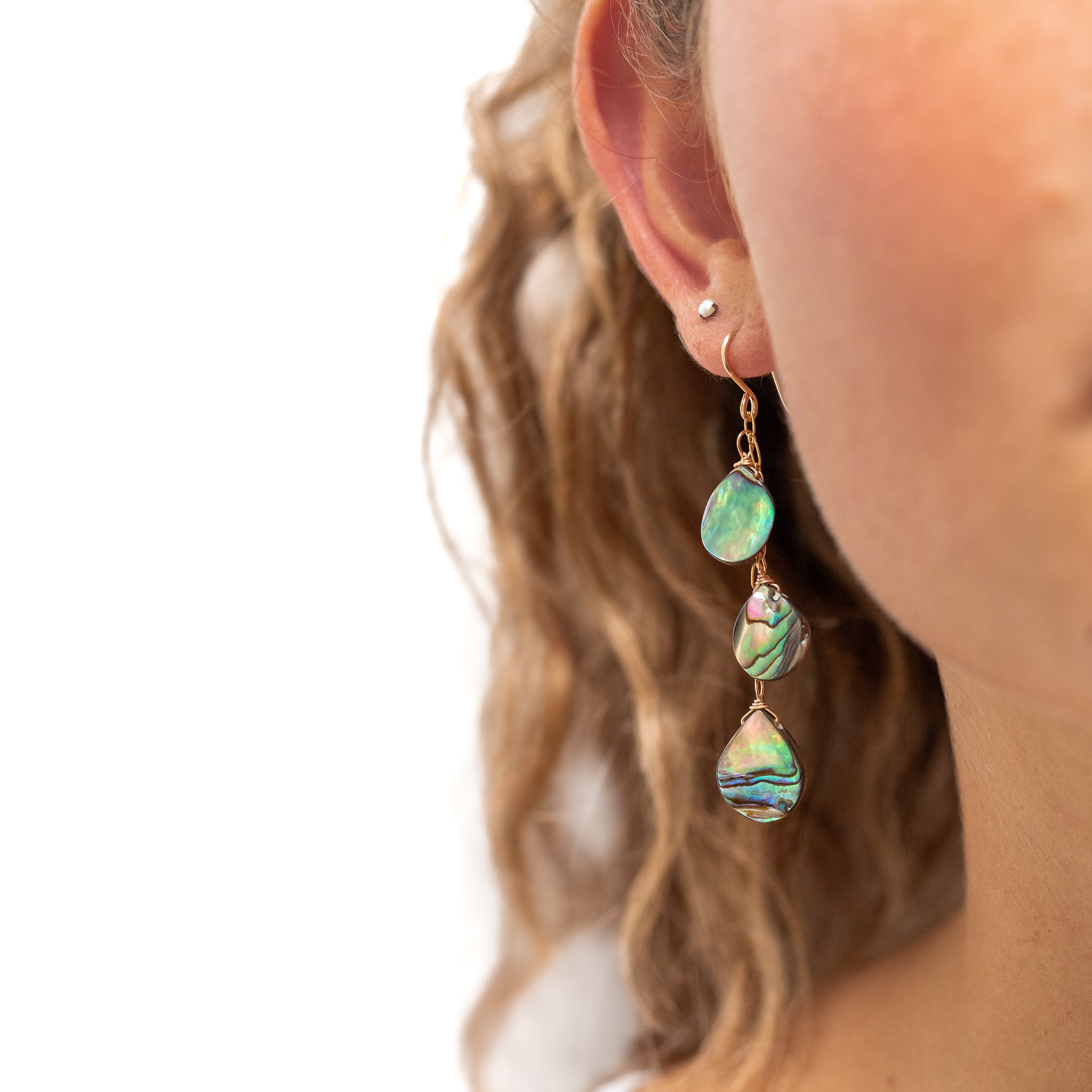 Abalone Shell Waterfall Earrings