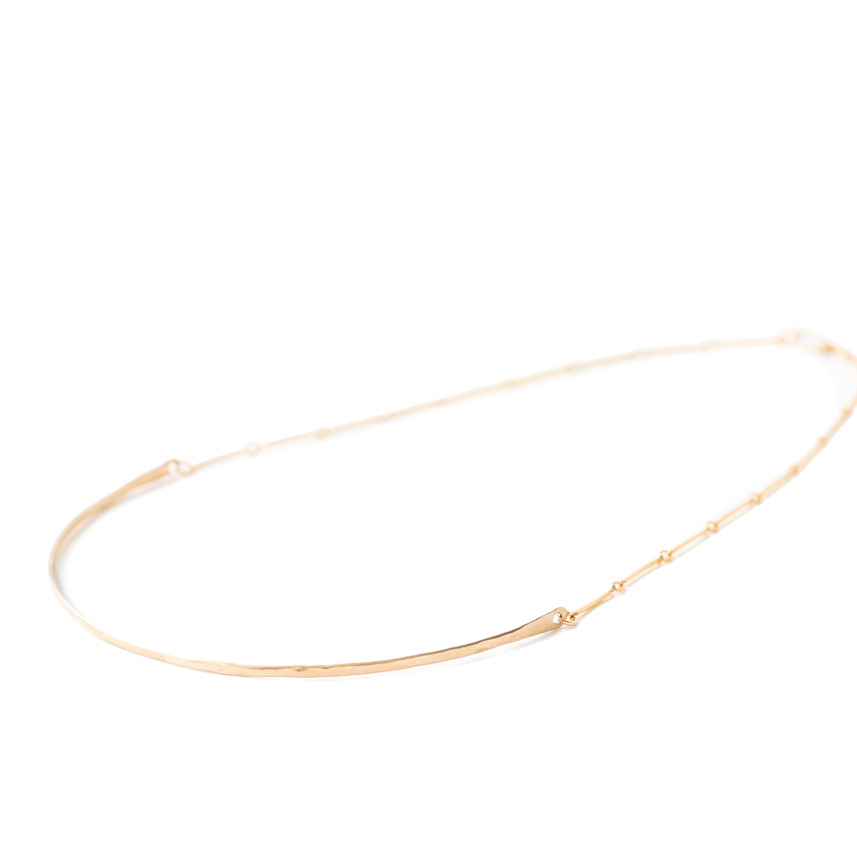 Golden Arc Half Collar Necklace