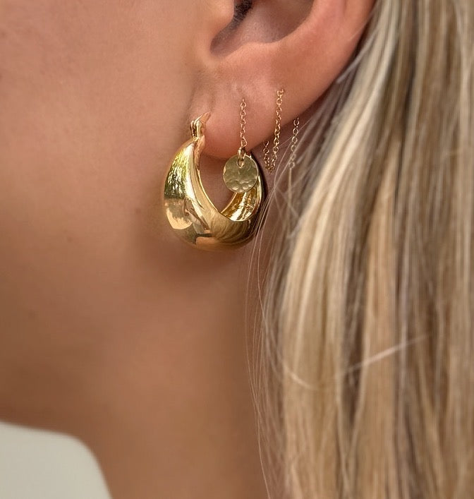 Chunky Gold-Plated Hoops