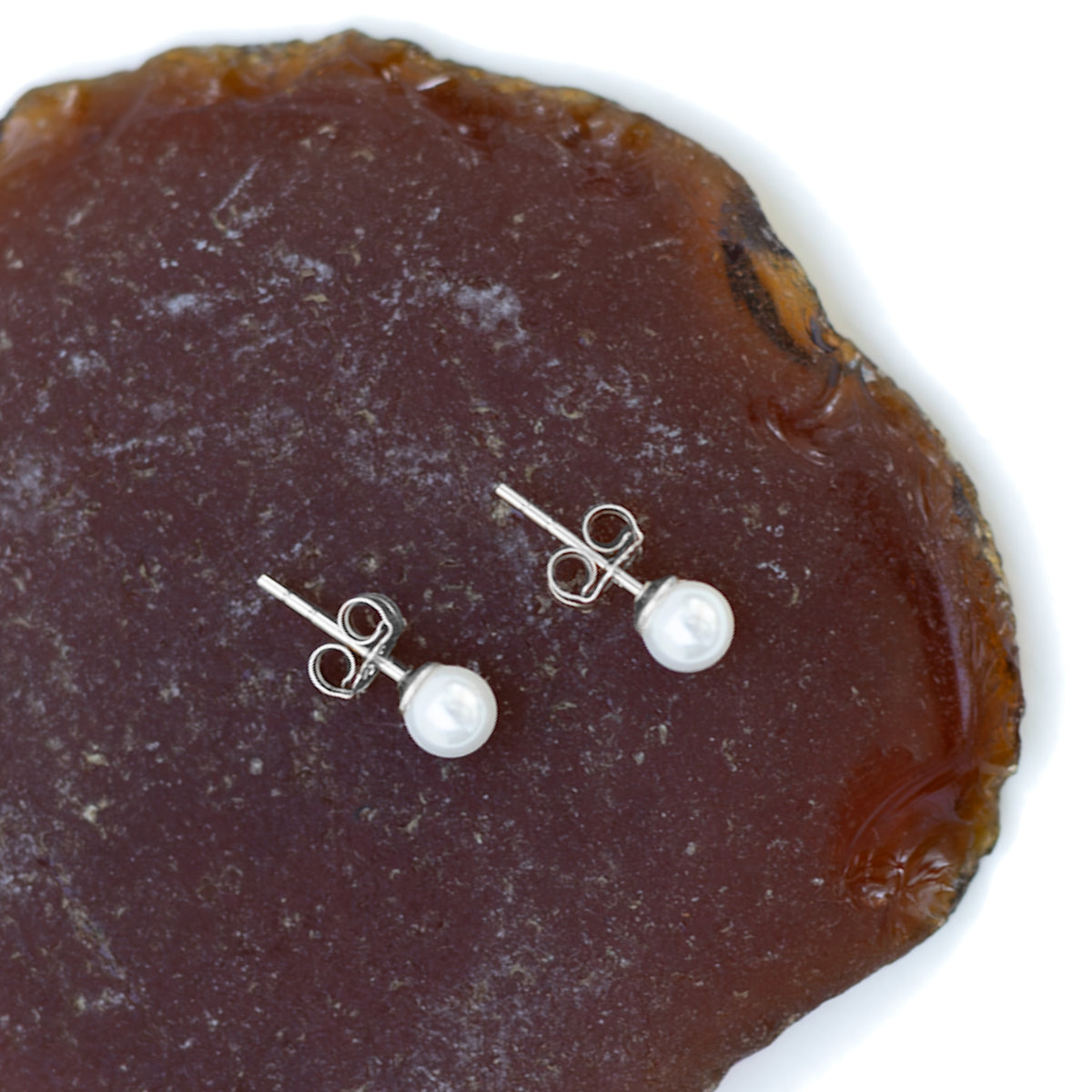 Tiny Pearl Stud Earrings