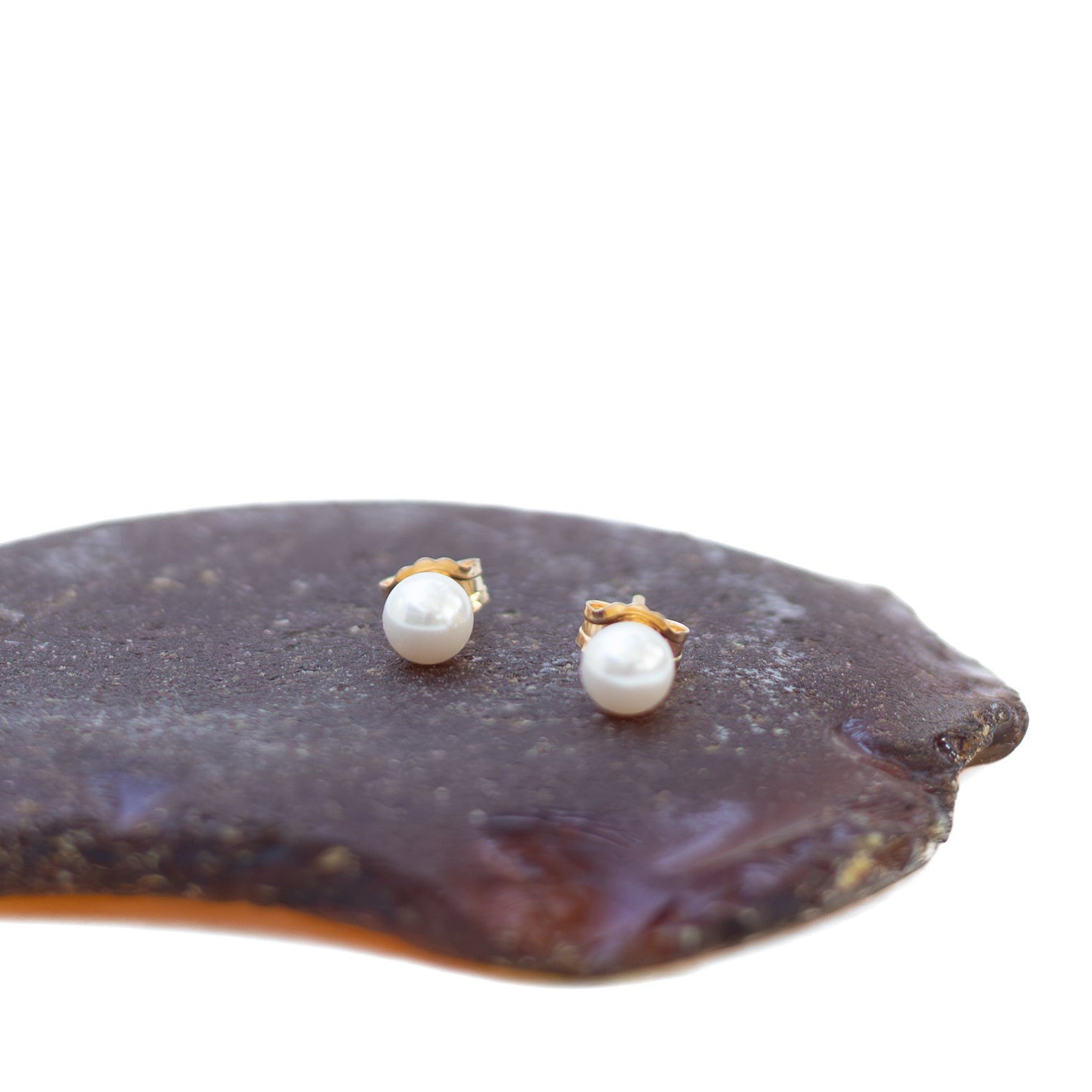 Tiny Pearl Stud Earrings