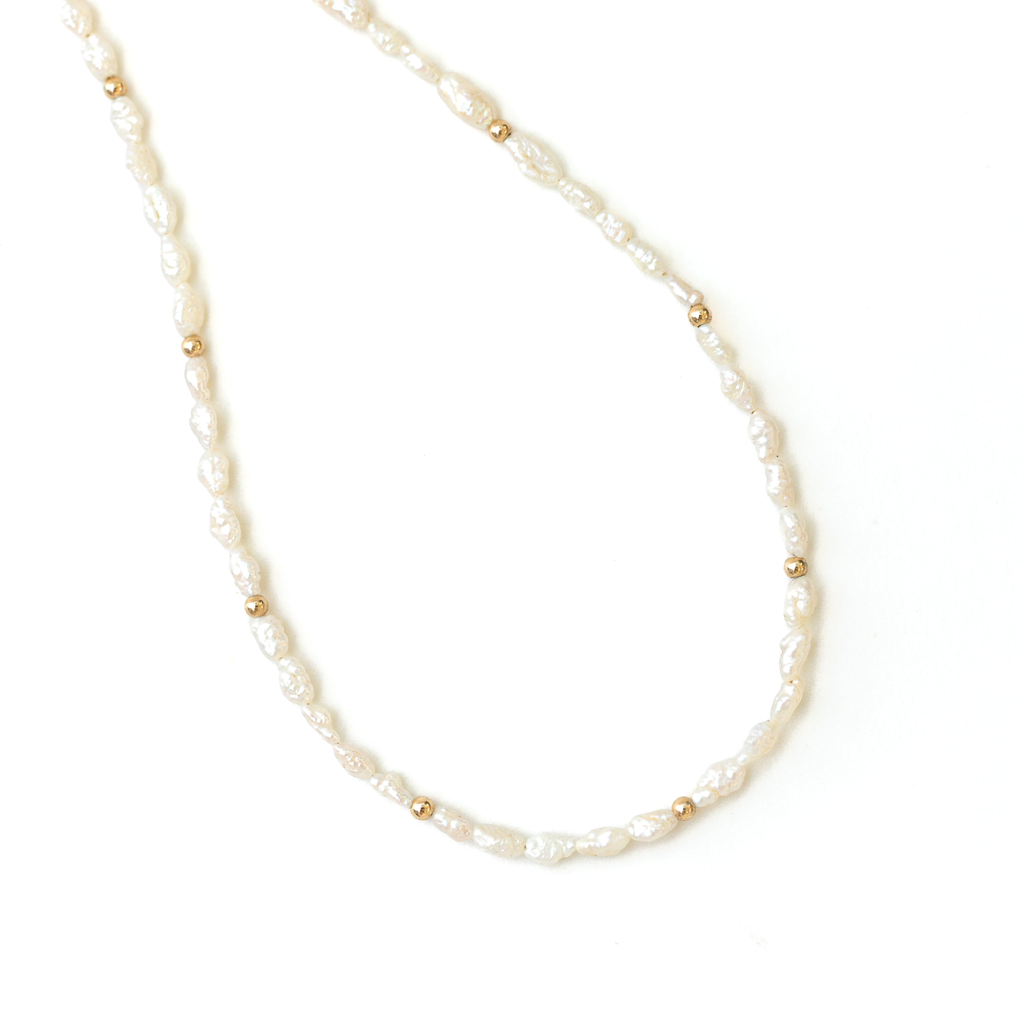 Freshwater Rice Pearl Choker Necklace