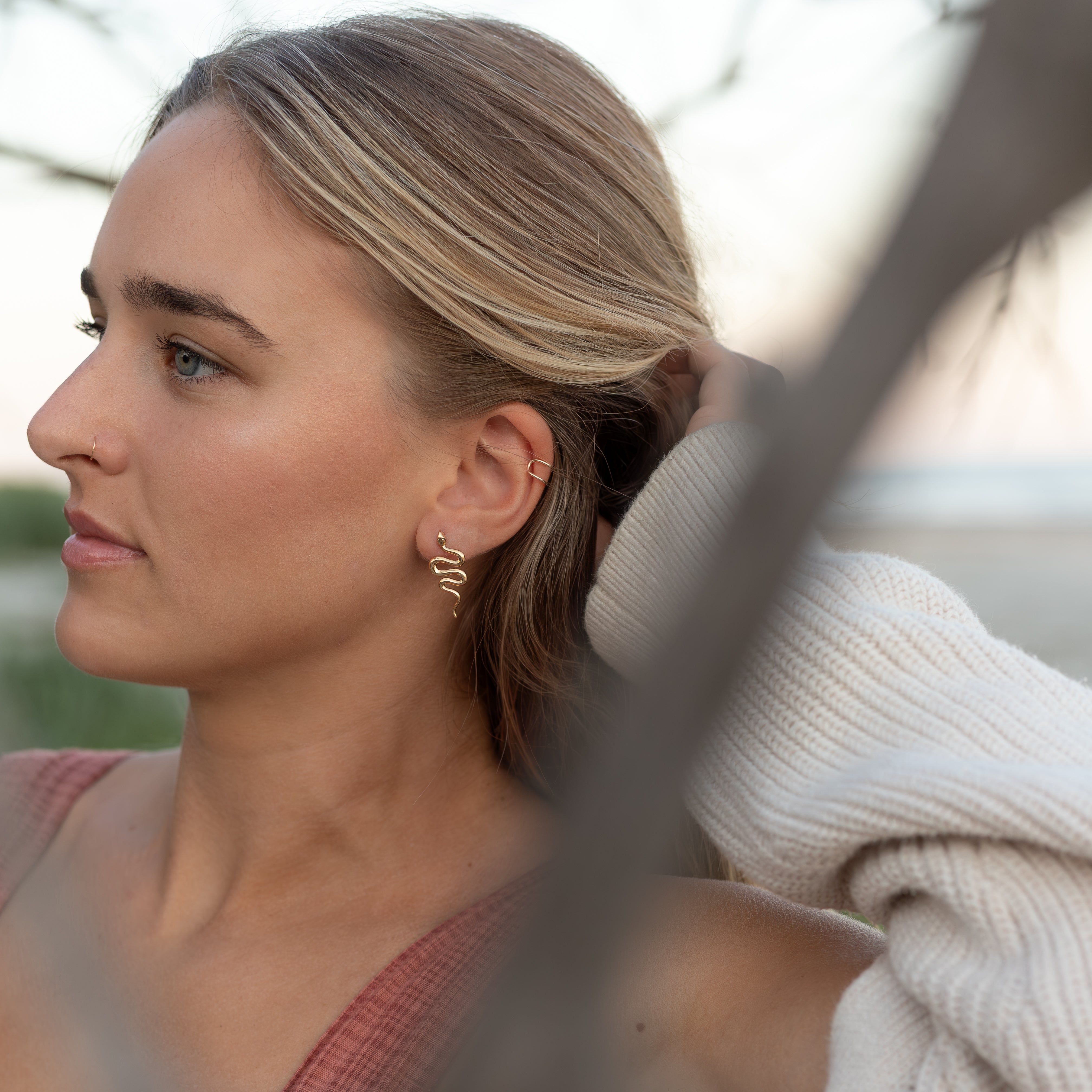 Bronze Sssnake Studs