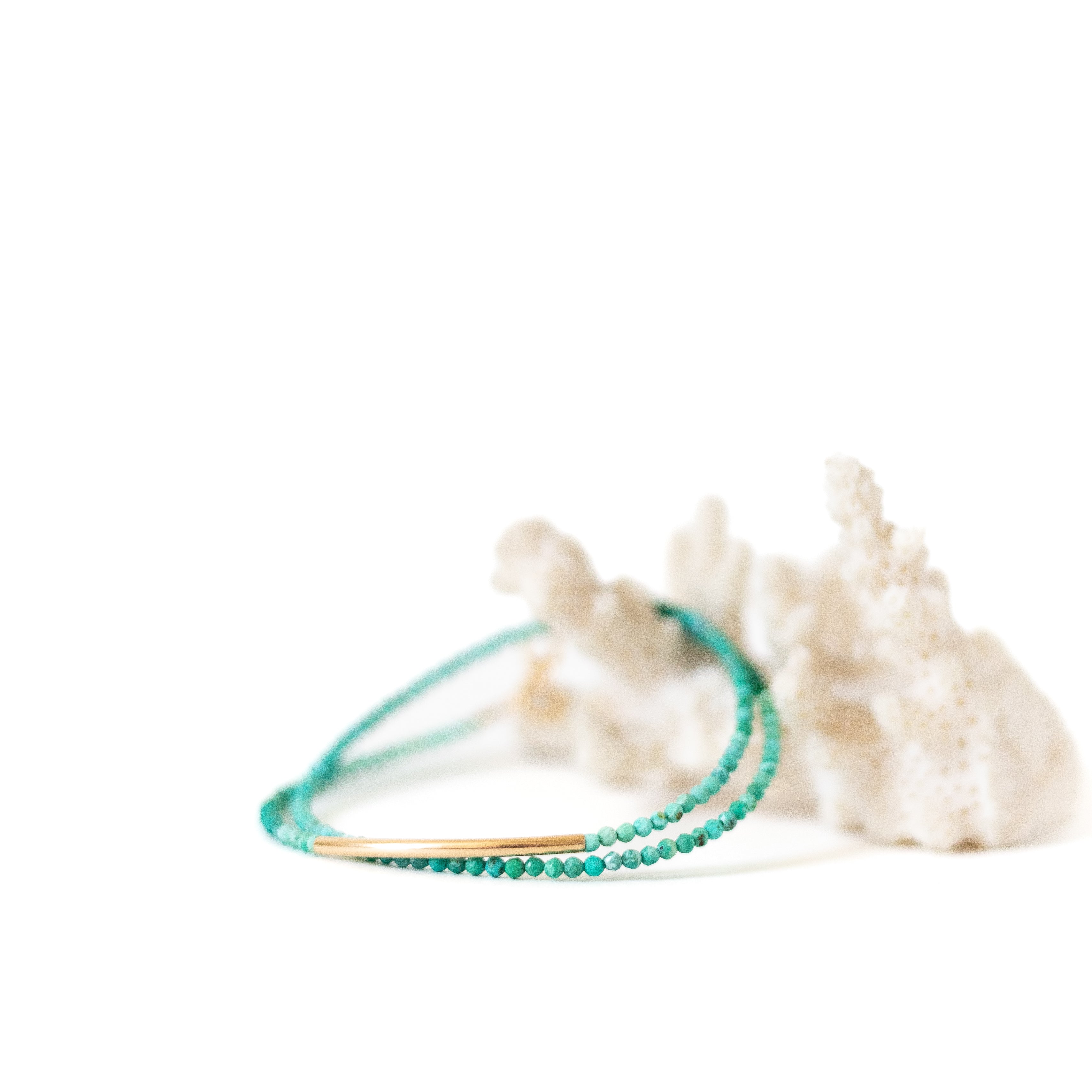 Turquoise Seed Bead Wrap Bracelet