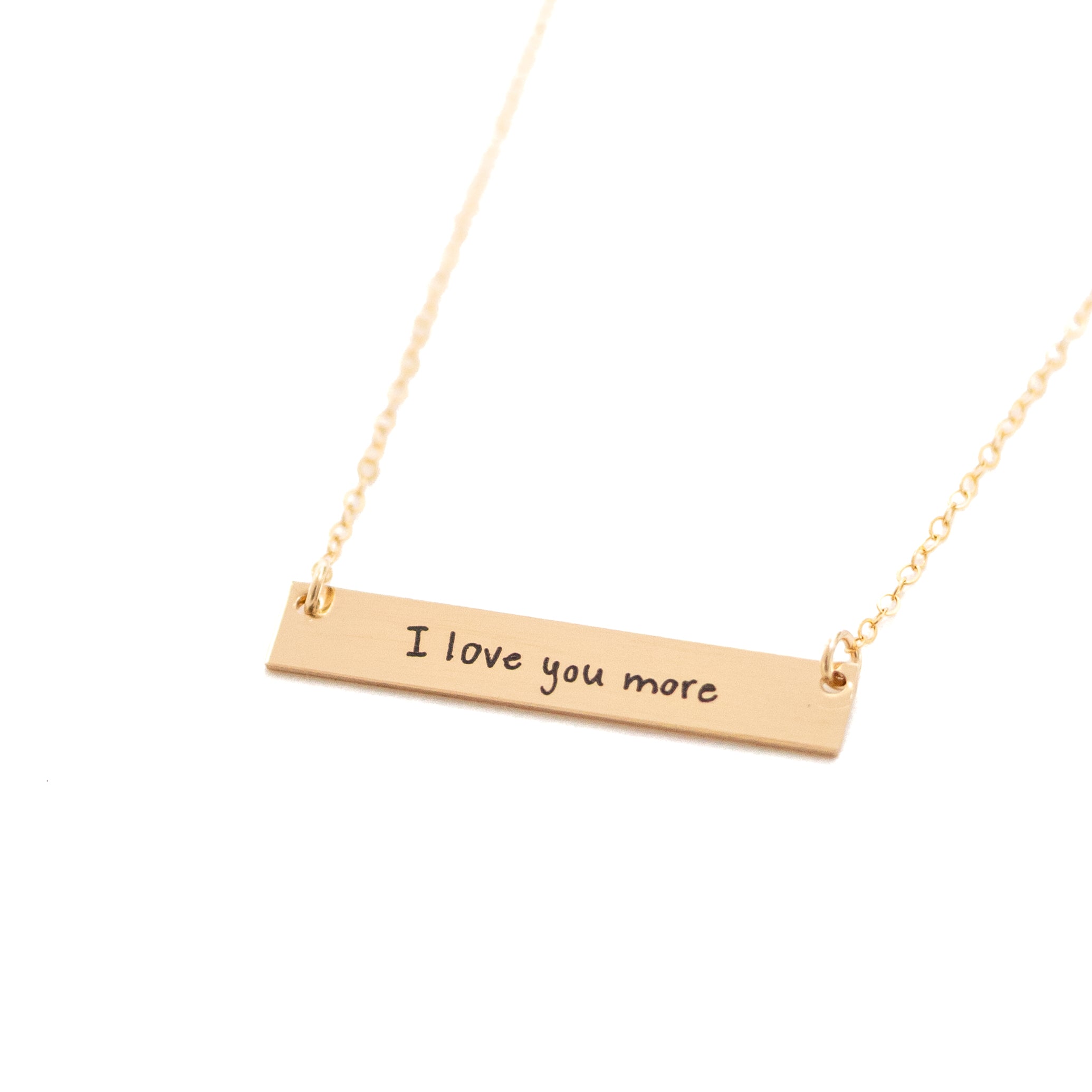 Engraved Love Note Necklace