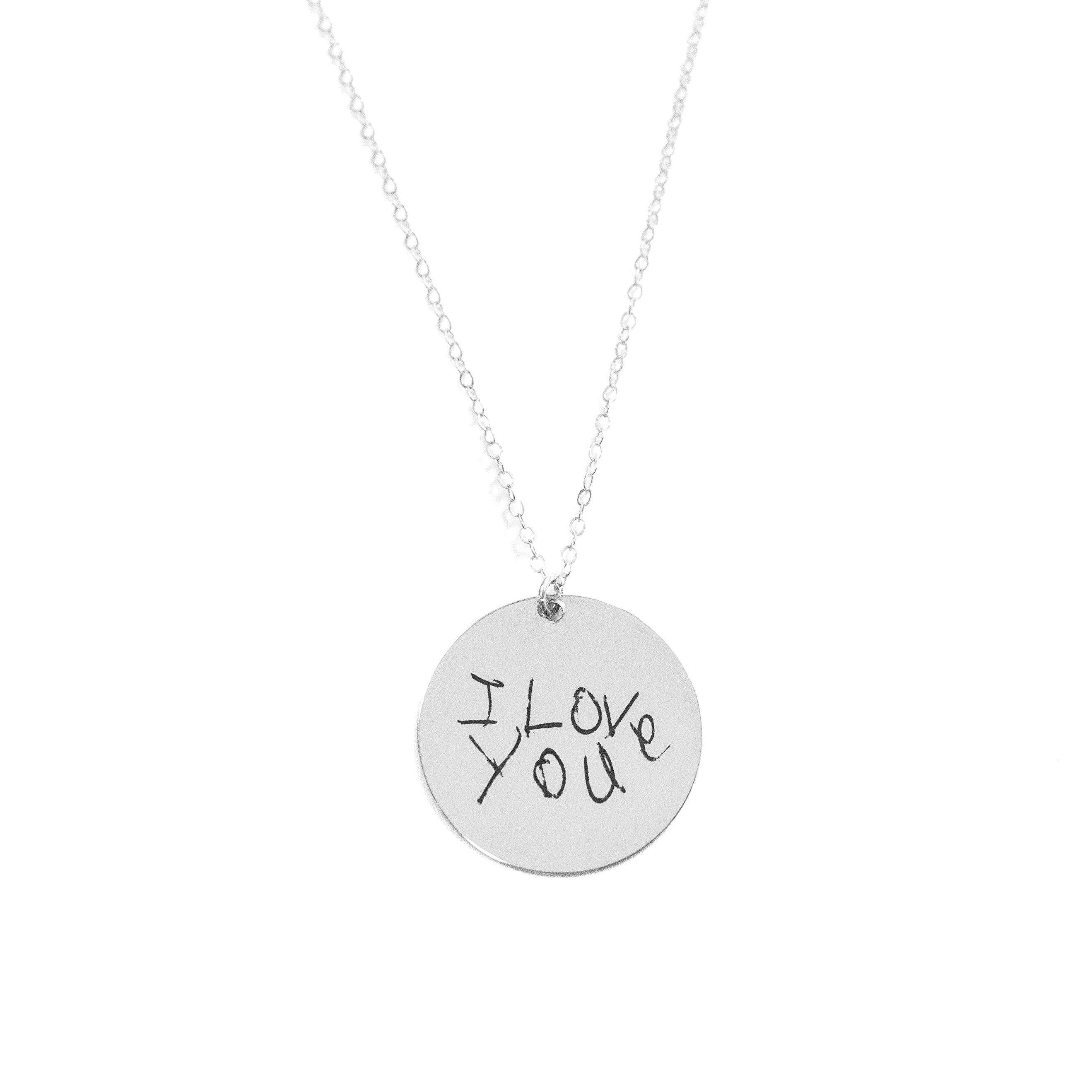 Engraved Love Note Necklace