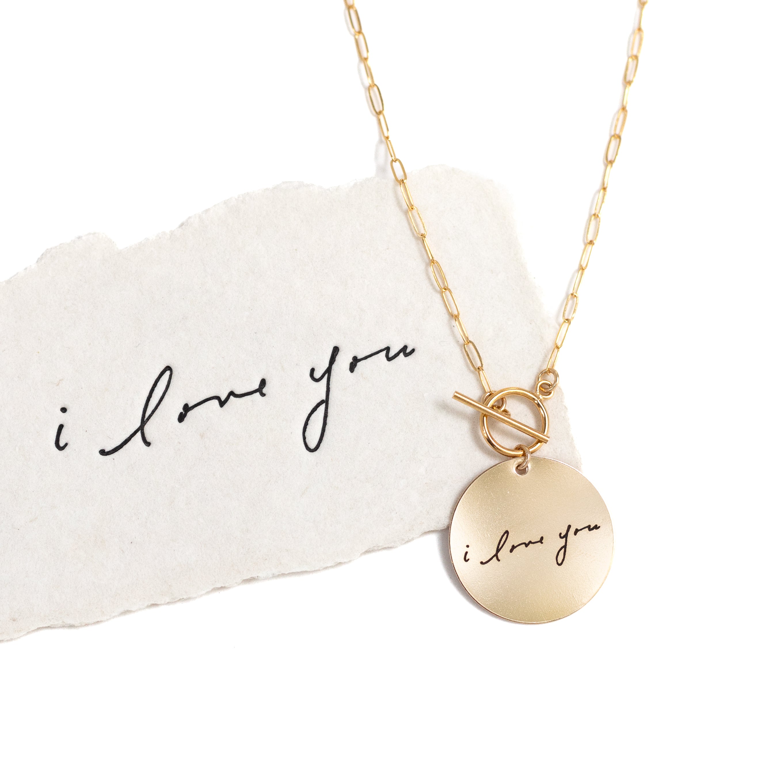 Engraved Love Note Necklace