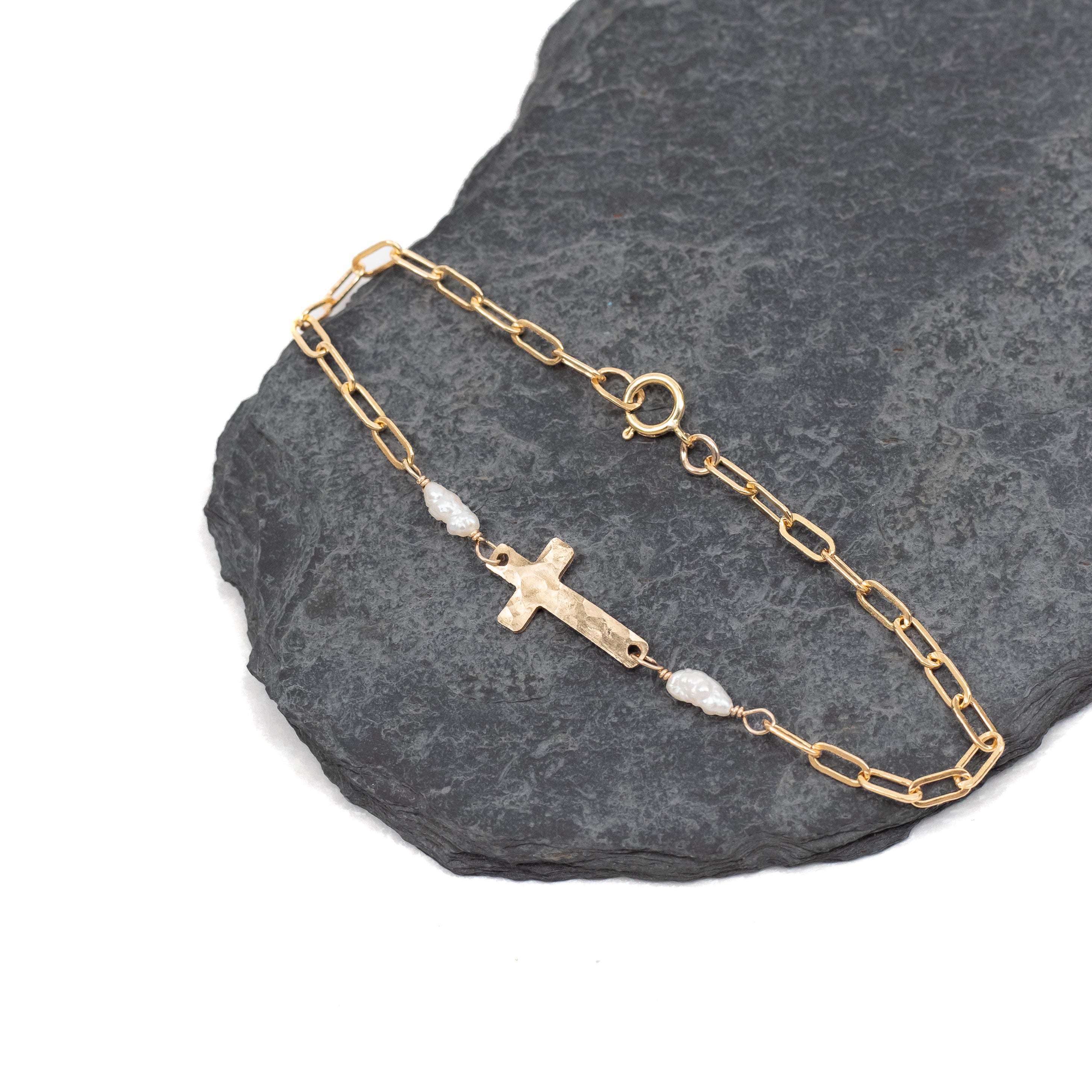 Gold-Filled Cross Bracelet