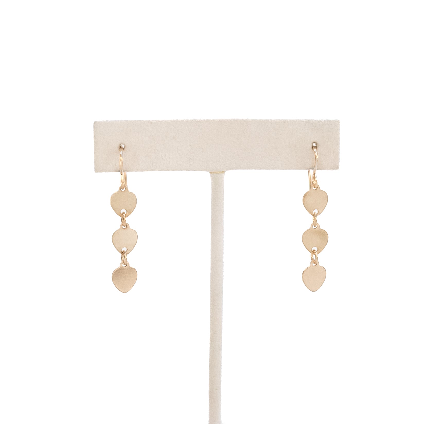 Three of Hearts Drop Earrings