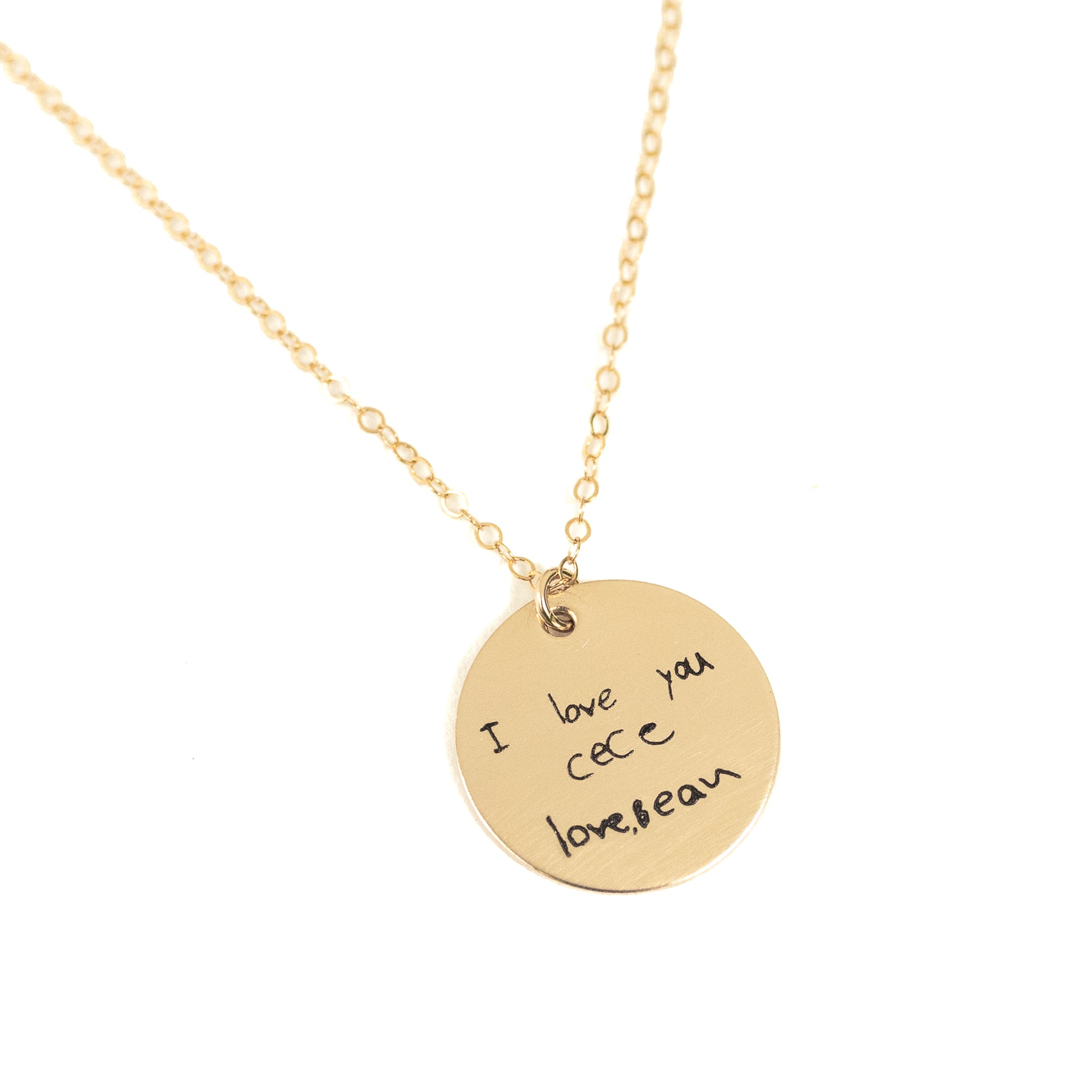 Engraved Love Note Necklace