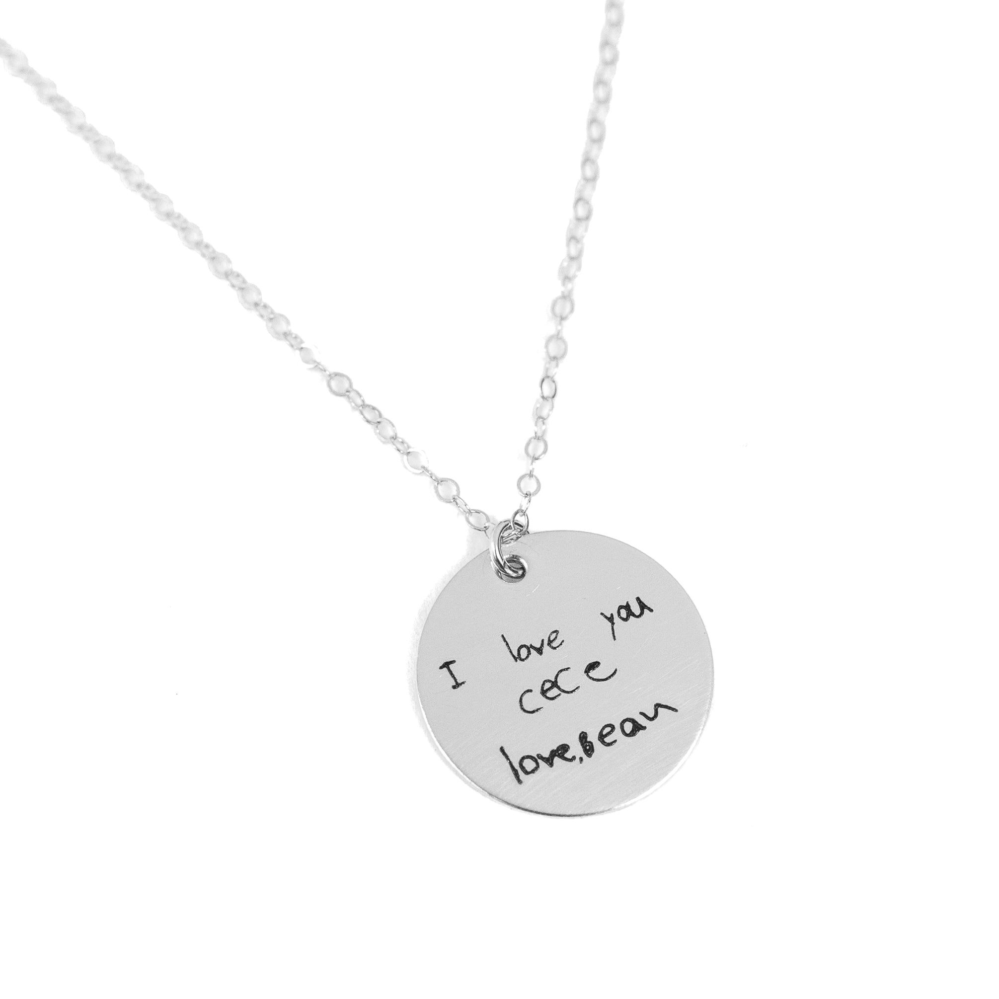Engraved Love Note Necklace