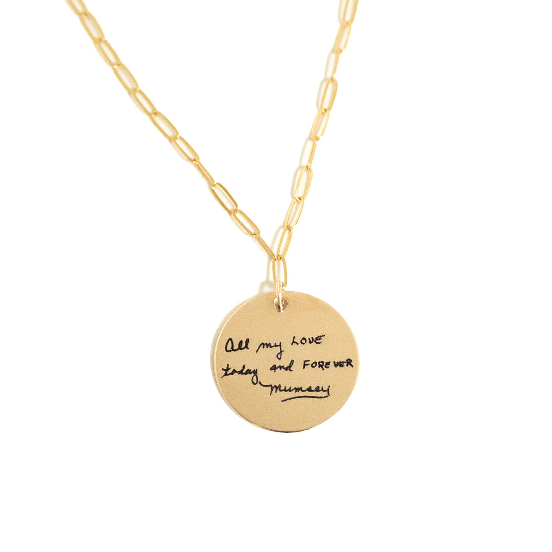 Engraved Love Note Necklace