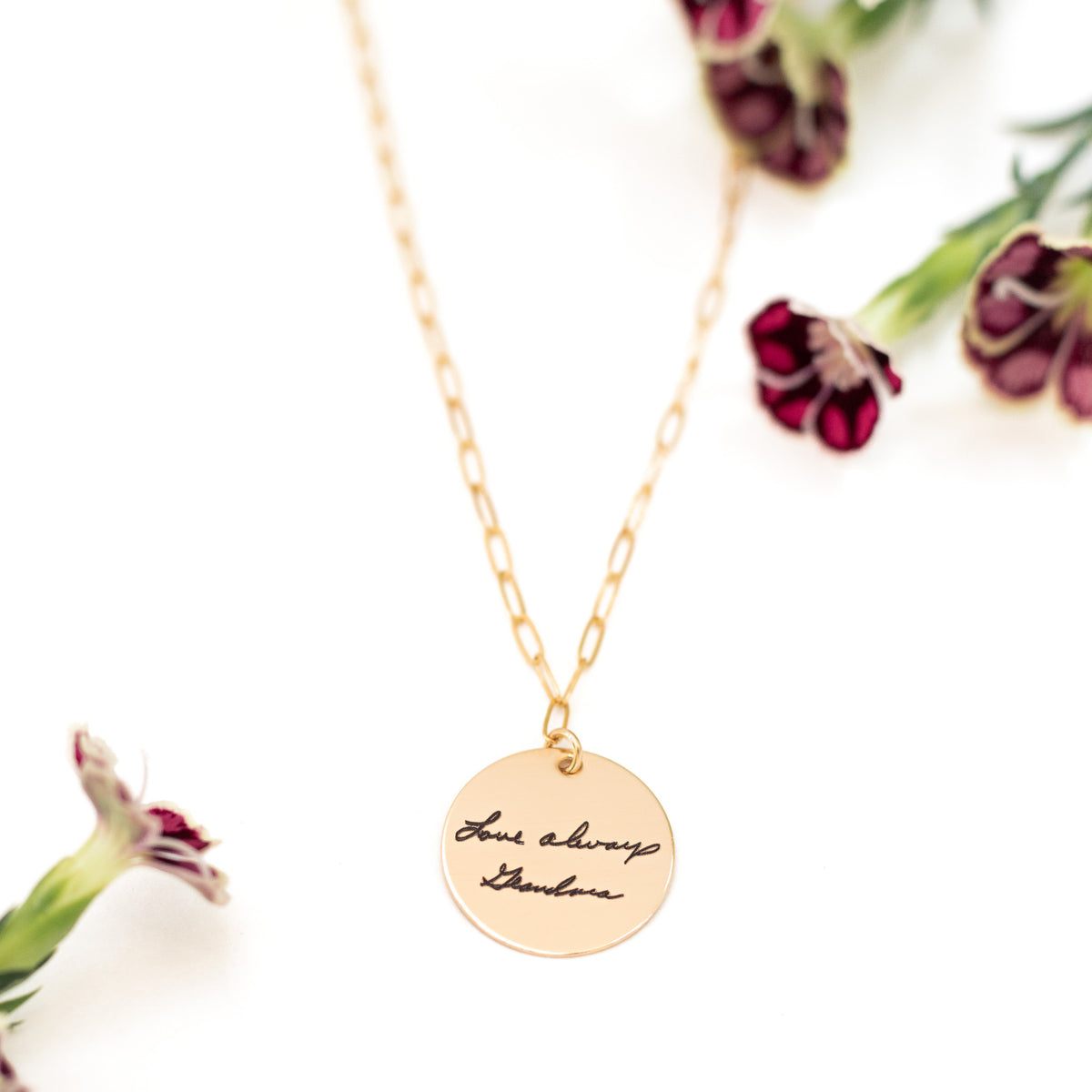 Engraved Love Note Necklace