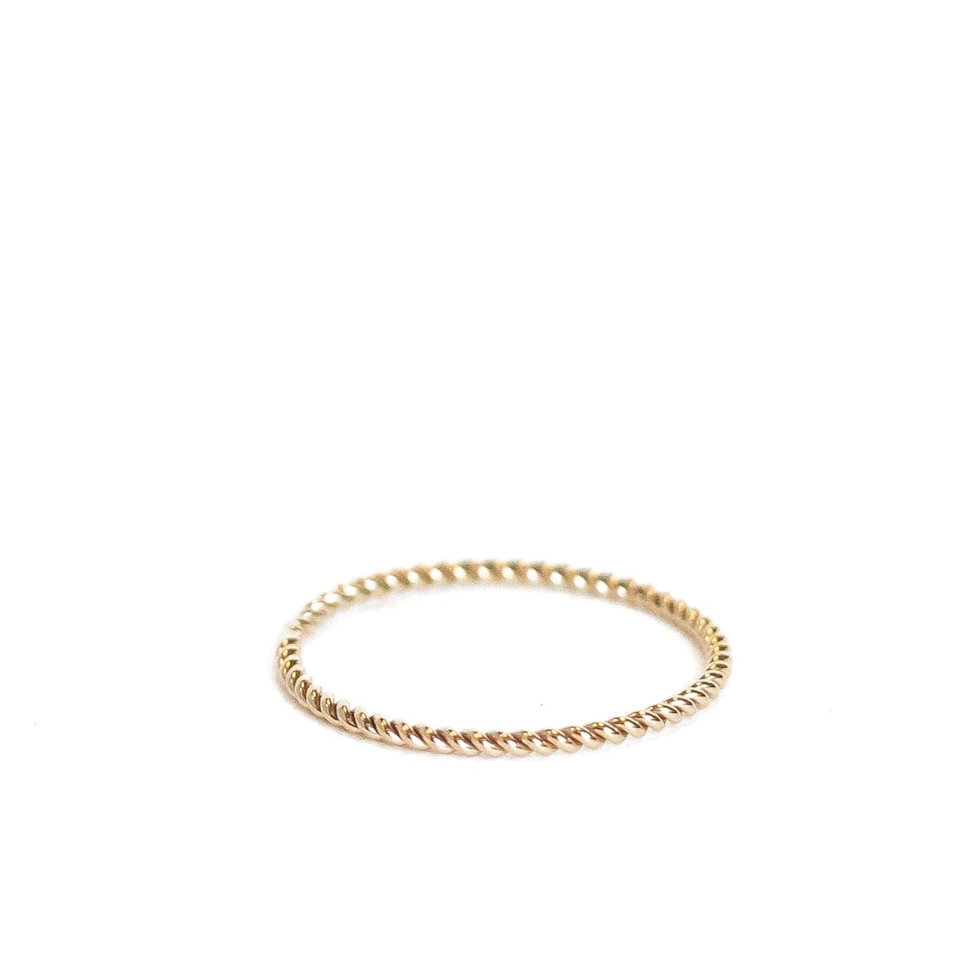 Yellow gold filled twist wire ring. 