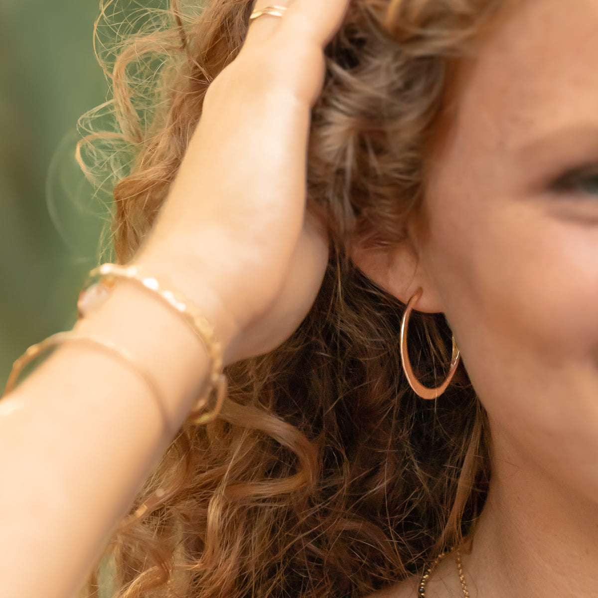 Crescent Moon Hoops