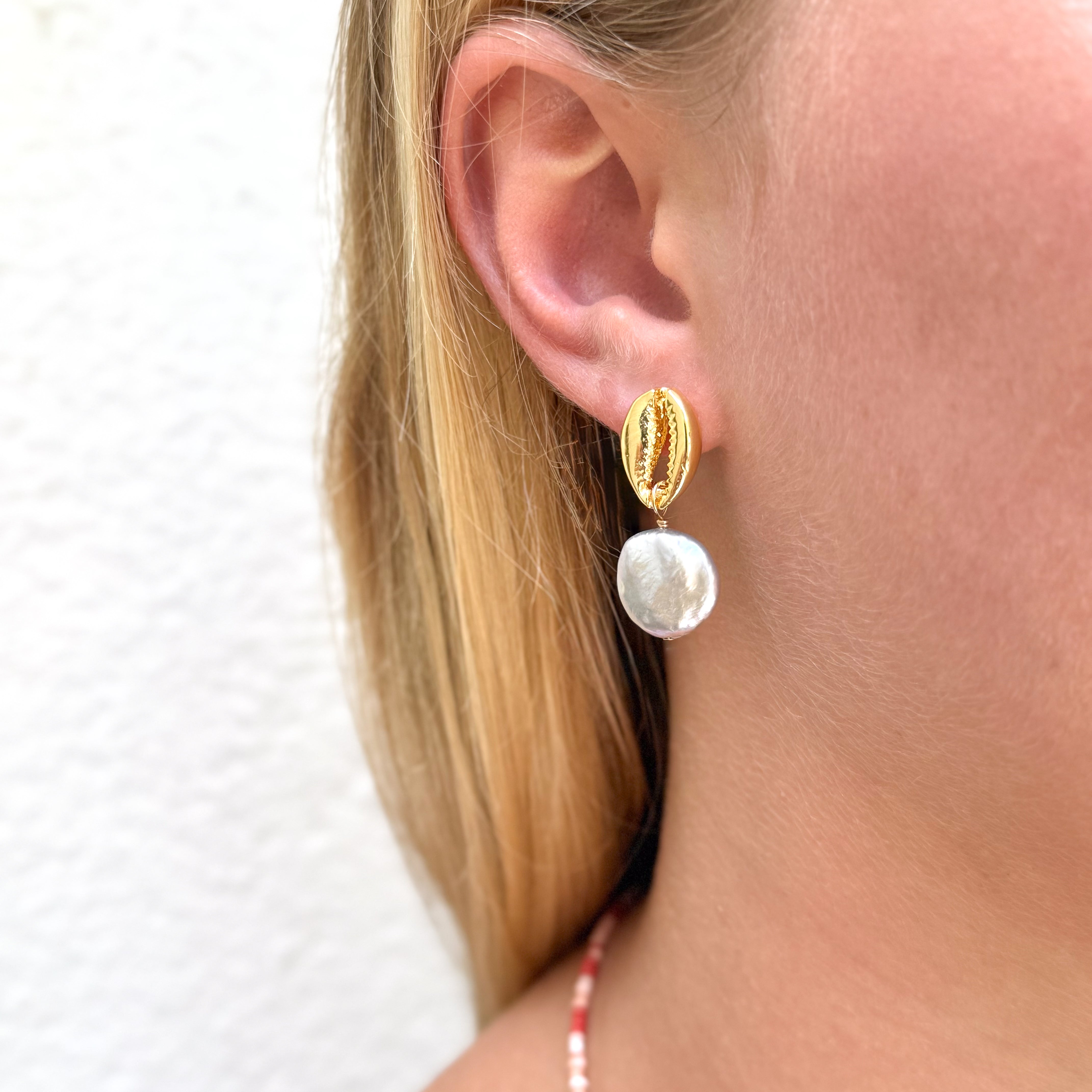 Flash Sale Friday // Cowrie Stud Earrings