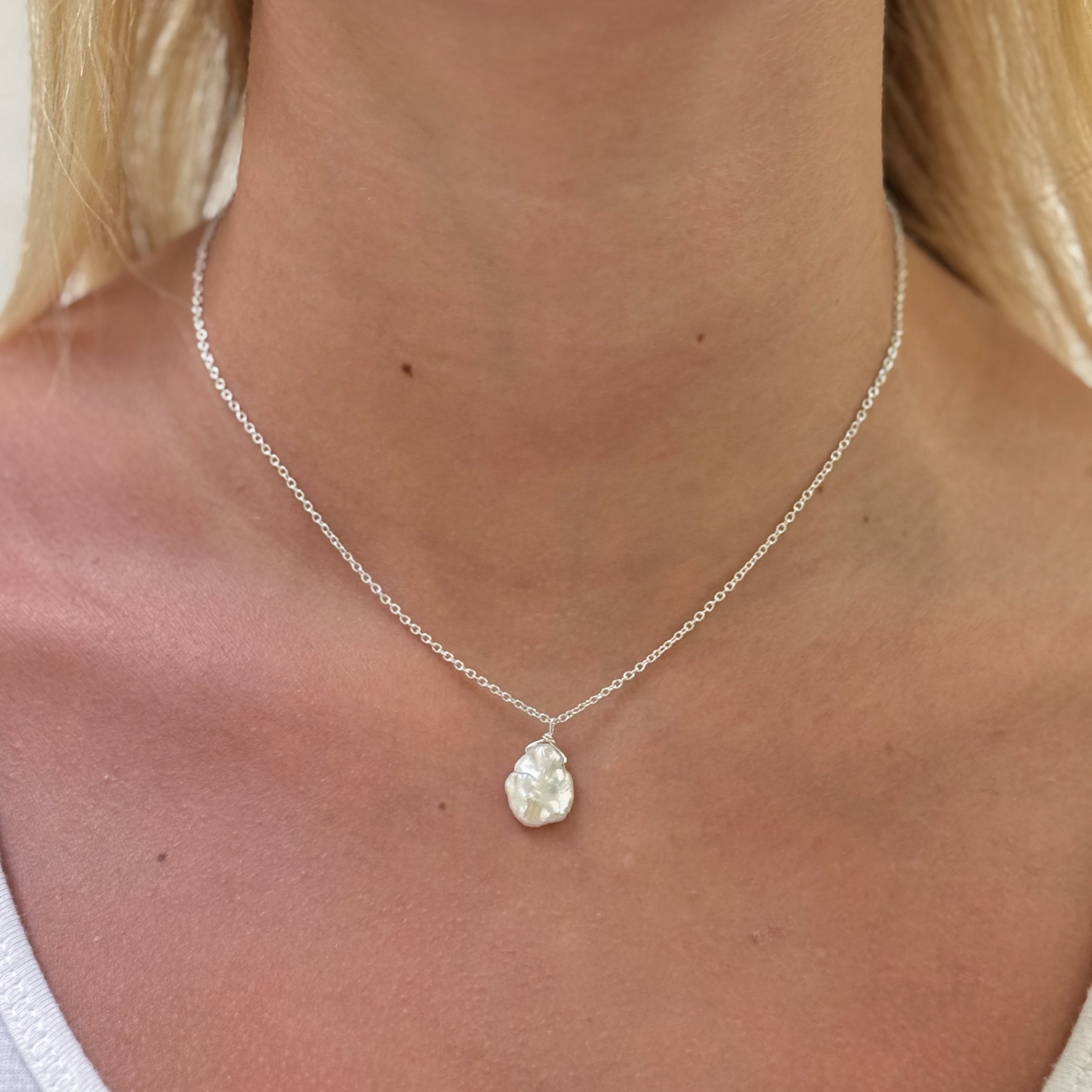 Flash Sale Friday // Sterling Silver Pearl Necklace