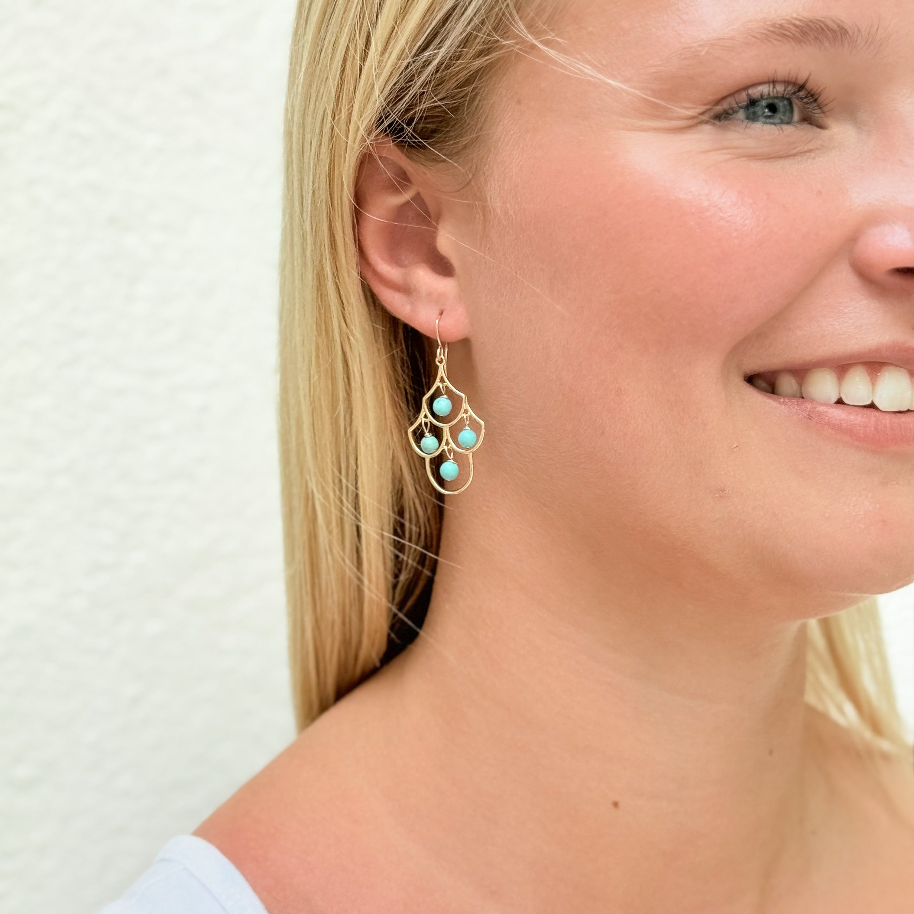 Flash Sale Friday //  Turquoise Chandelier Earrings