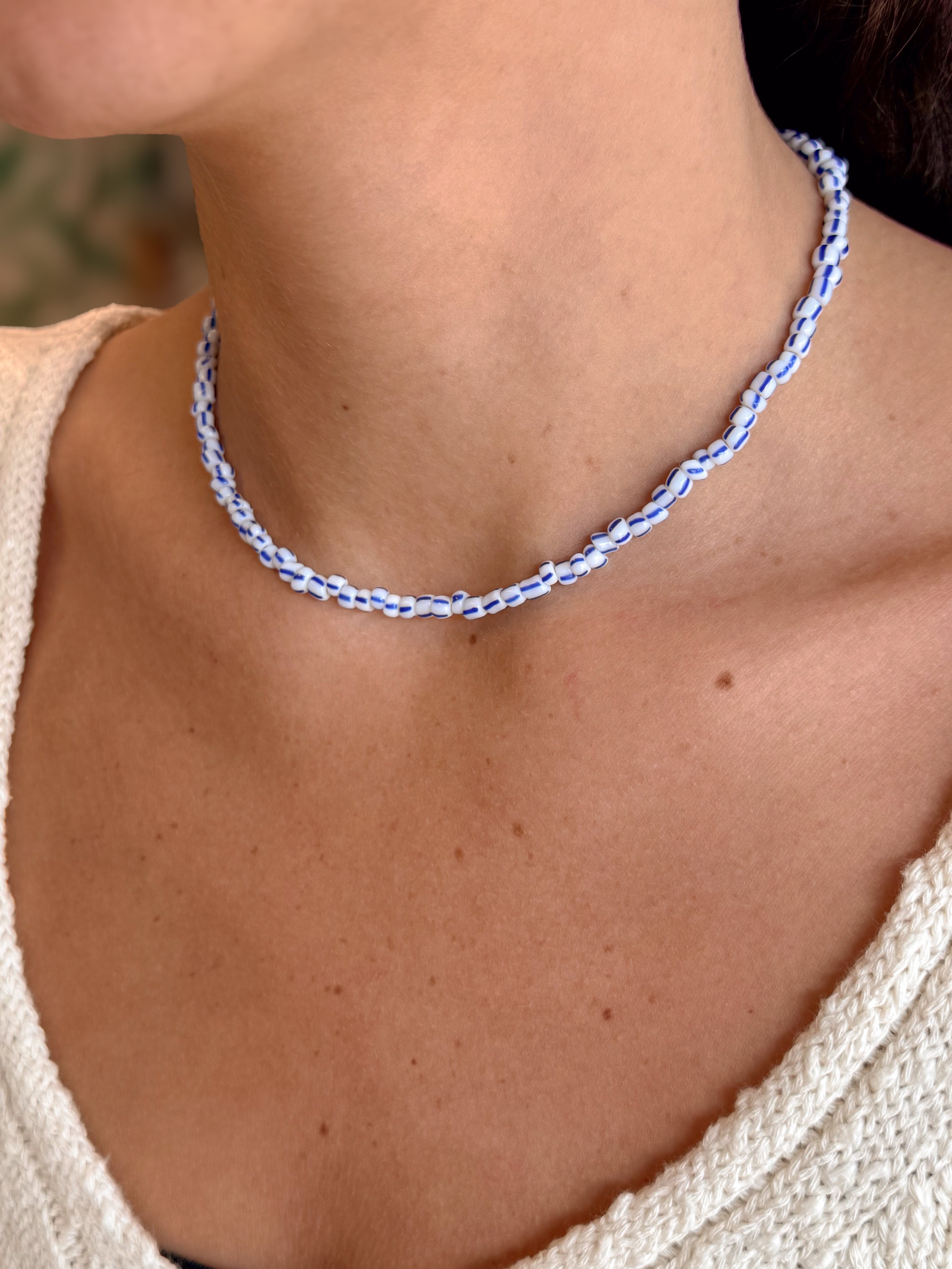 Flash Sale Friday // End of Summer Trade Bead Choker Necklace