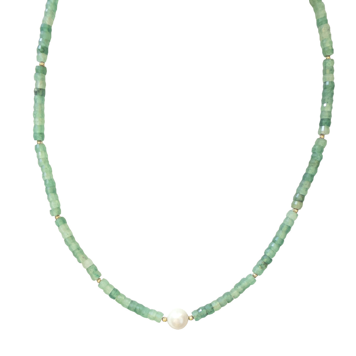 Sage  + Pearl Necklace