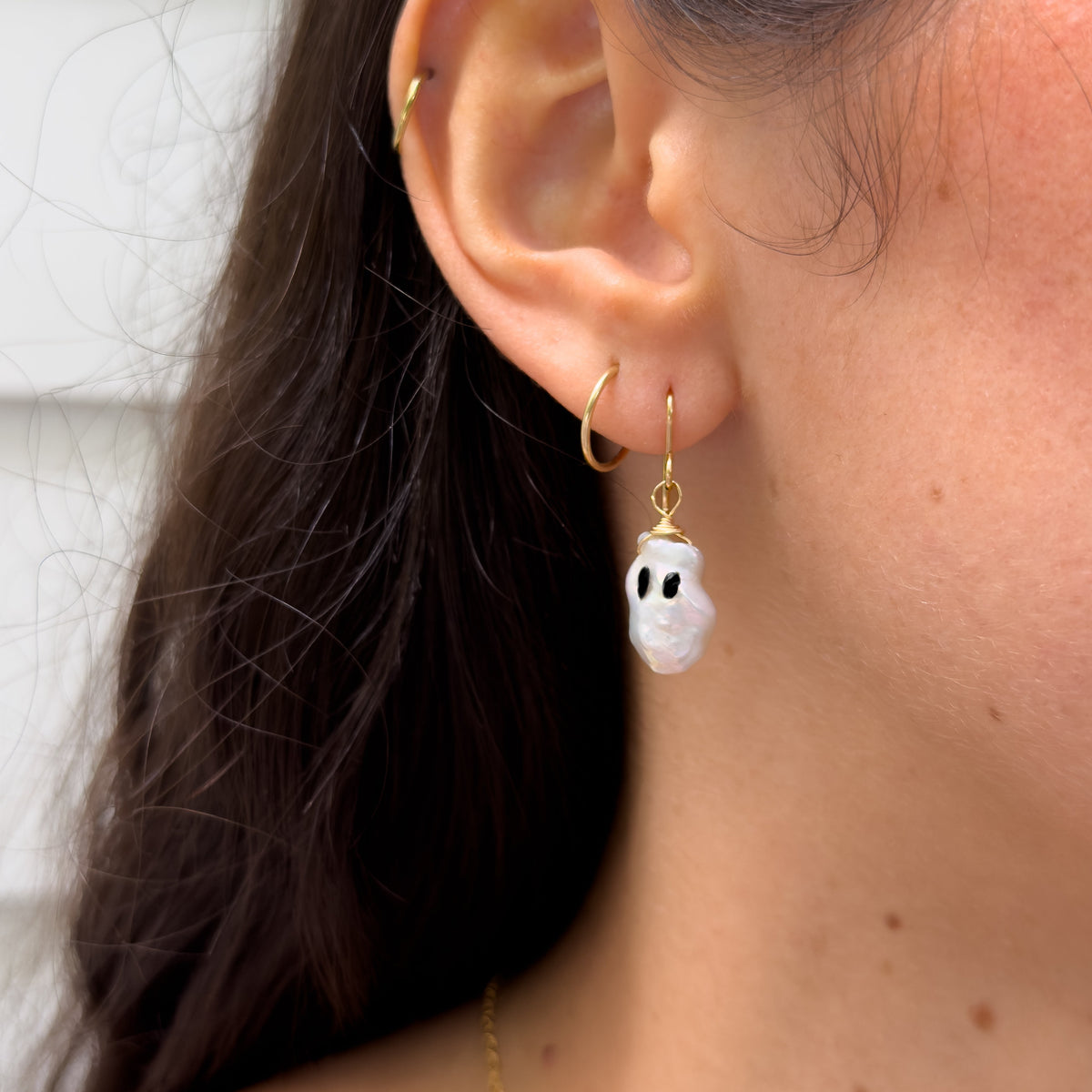 Flash Sale Friday // Pearl Ghost Earrings