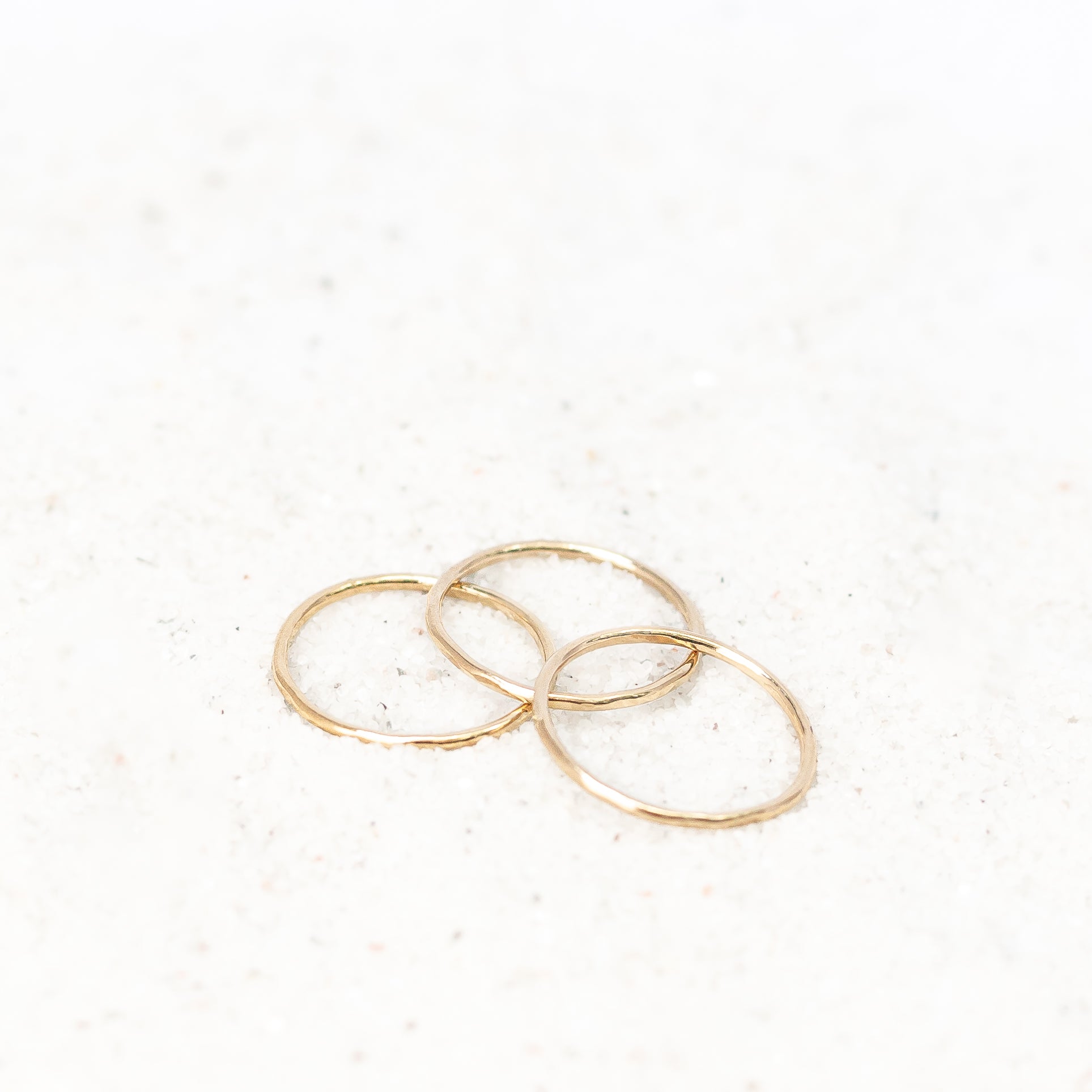 Thin gold filled ring. Three shown. 