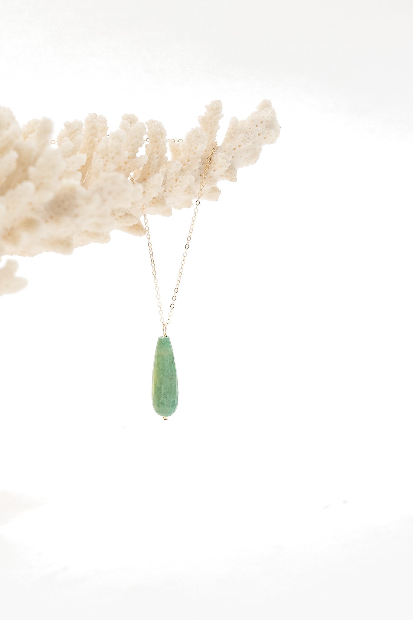 Flash Sale Friday // Green Drop Necklace