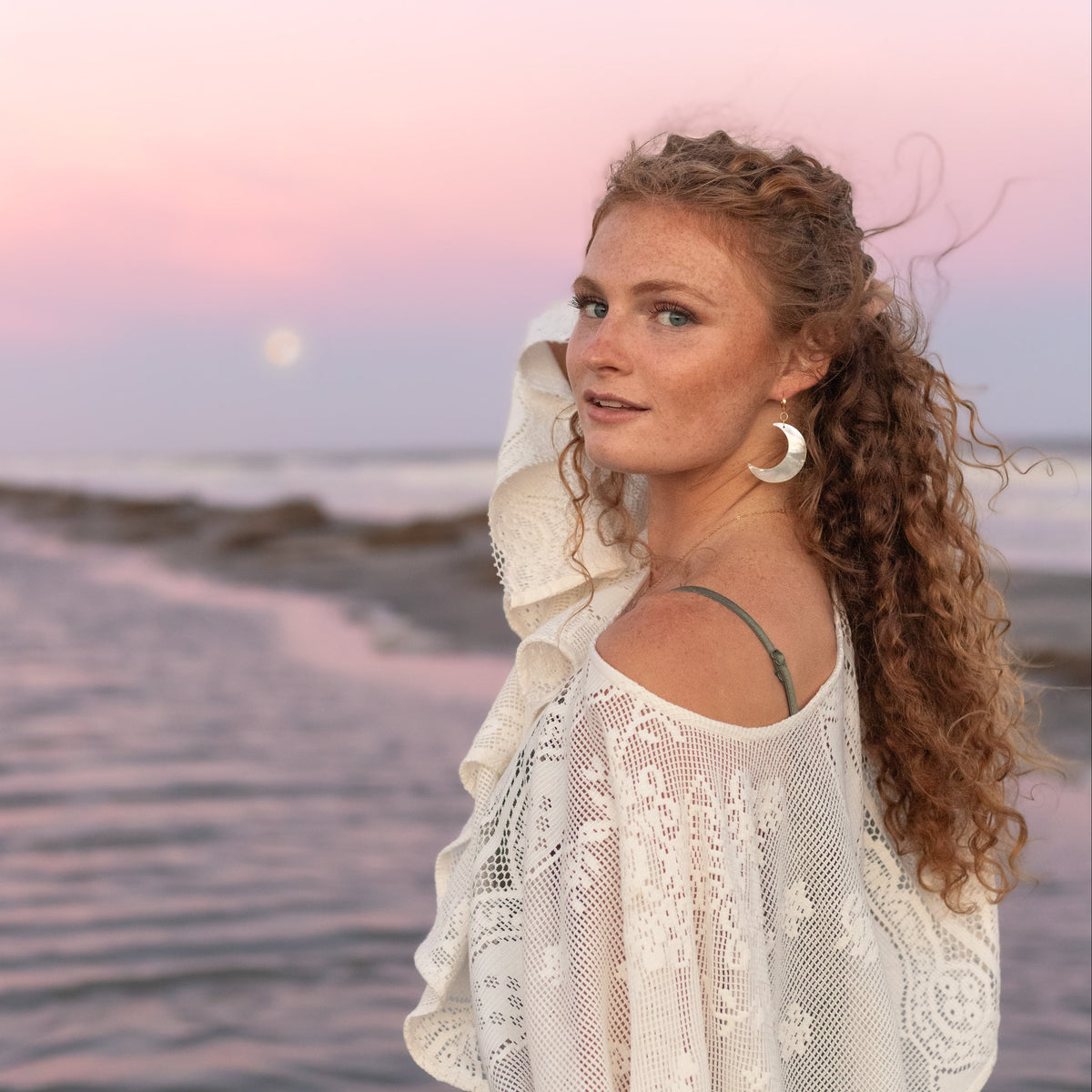 Lunar Hoop Earrings