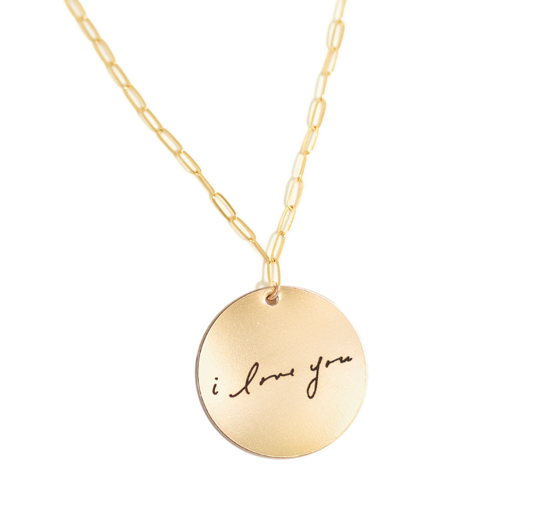 Engraved Love Note Necklace