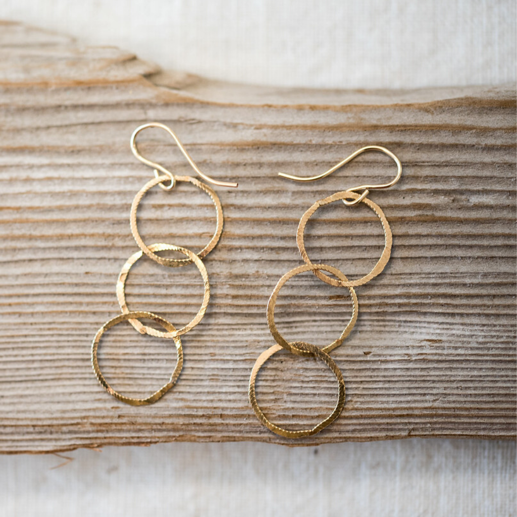 Triple Loop Dangle Earrings